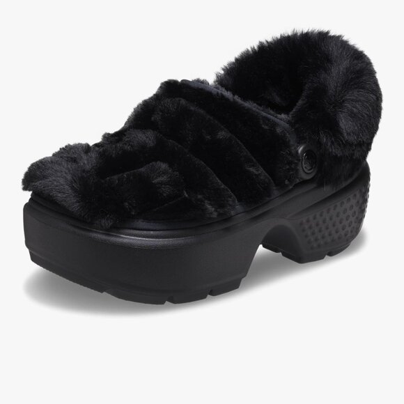 Fur Platform Crocs - Picture 1 of 4